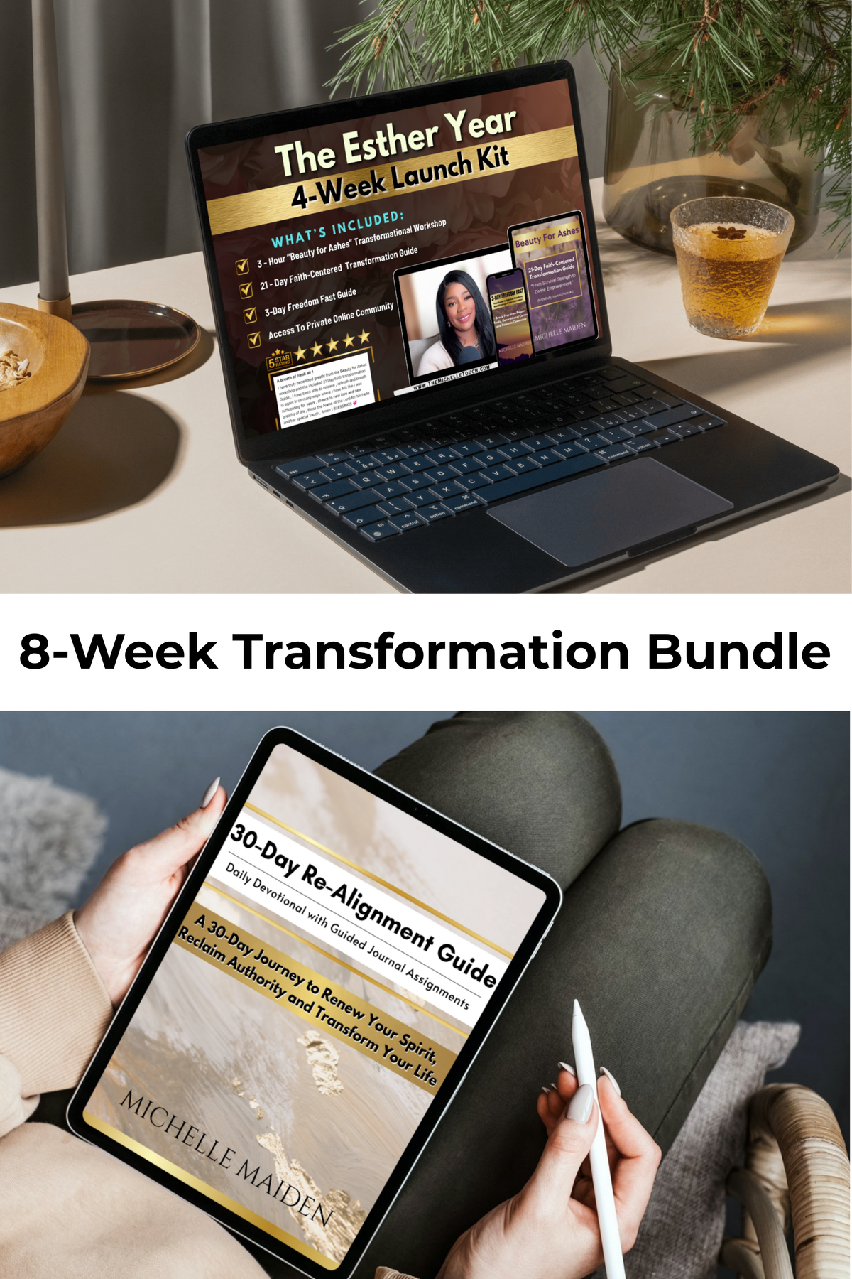 8-WEEK RESTORATION PROGRAM | Bundle Includes: The Esther Year 4-Week Launch Kit + 30-Day Re-Alignment Guide