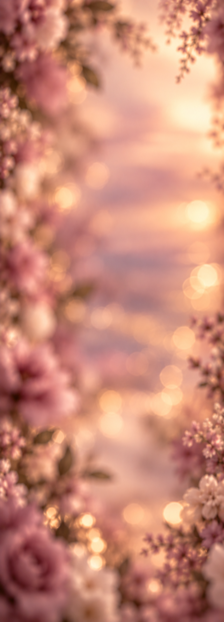 Dreamy floral bokeh background